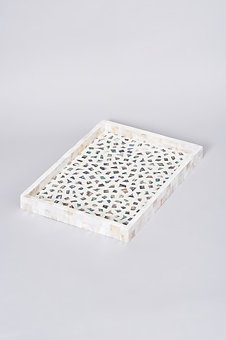 Abalone White Large Tray by THOA