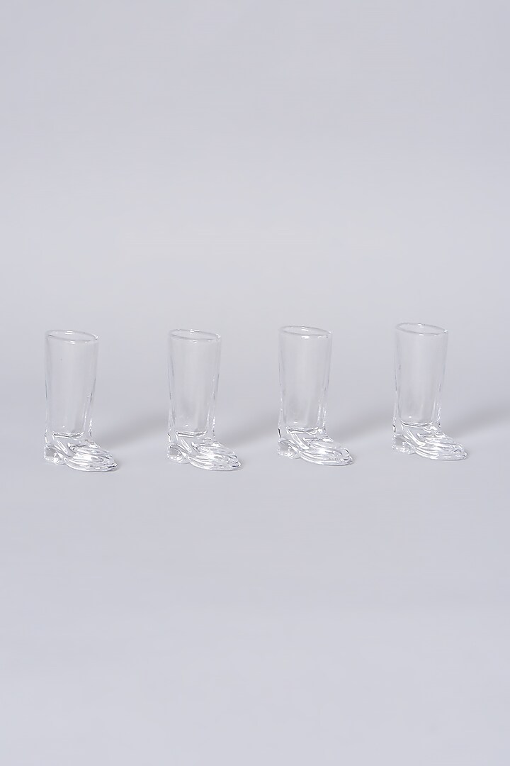 Seema Clear Highball Glasses (Set of 4) in White | Arhaus