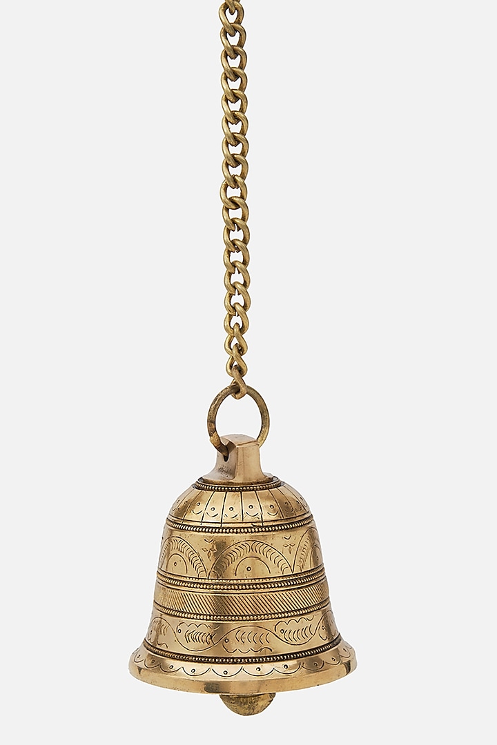 Gold Brass Hanging Bell by DecorTwist at Pernia's Pop Up Shop
