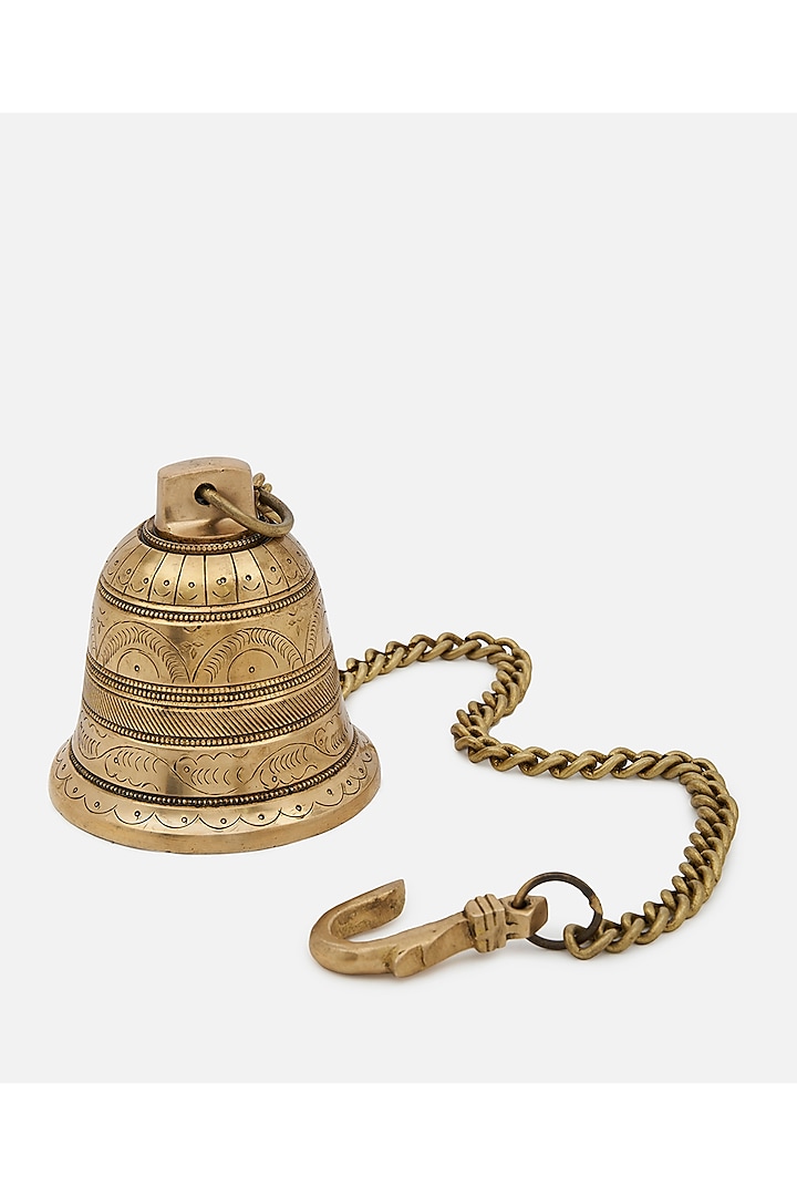Gold Brass Hanging Bell by DecorTwist at Pernia's Pop Up Shop