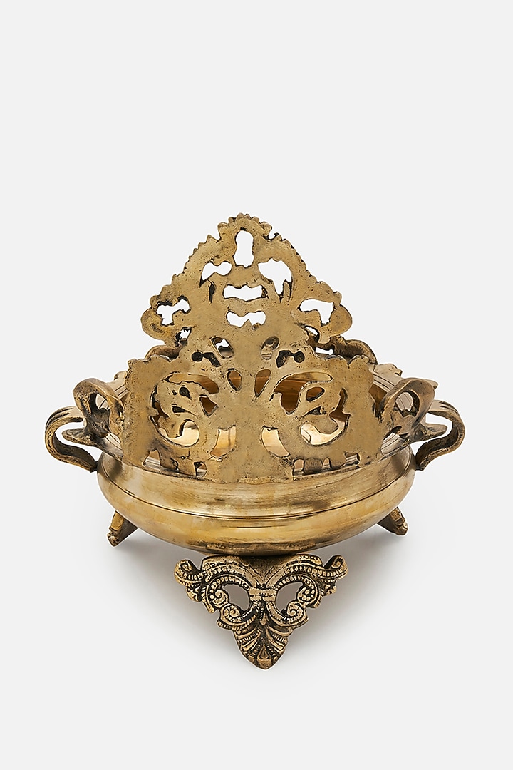 Gold Brass Handcrafted Urli Bowl by DecorTwist at Pernia's Pop Up Shop