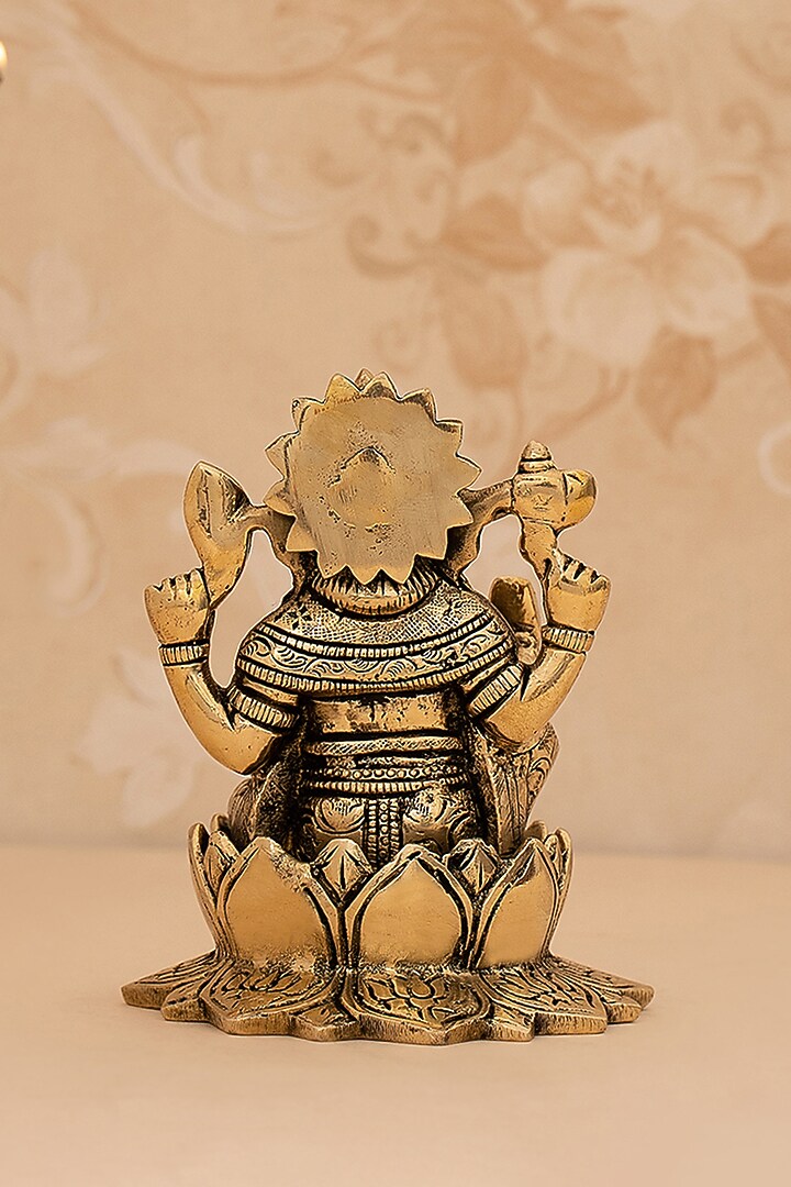 Gold Brass Handcrafted Lord Ganesha Idol by DecorTwist at Pernia's Pop Up Shop