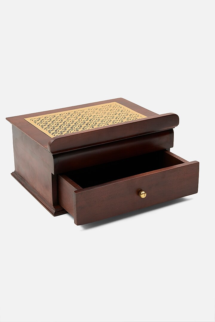 Brown Mango Wood Handcrafted Holy Book Stand by DecorTwist at Pernia's Pop Up Shop