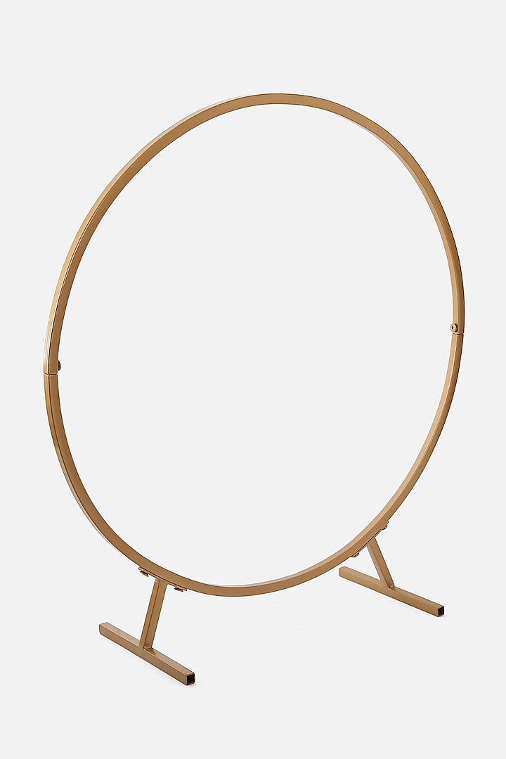 Gold Metal Circular Backdrop Stand by DecorTwist at Pernia's Pop Up Shop
