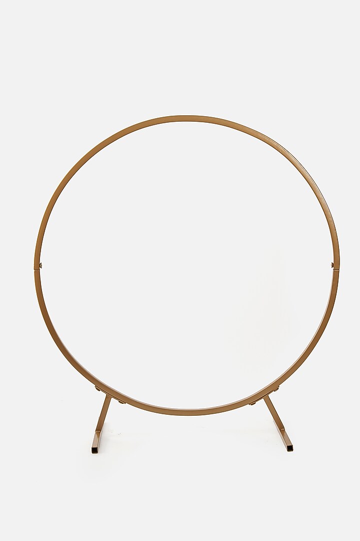 Gold Metal Circular Backdrop Stand by DecorTwist at Pernia's Pop Up Shop