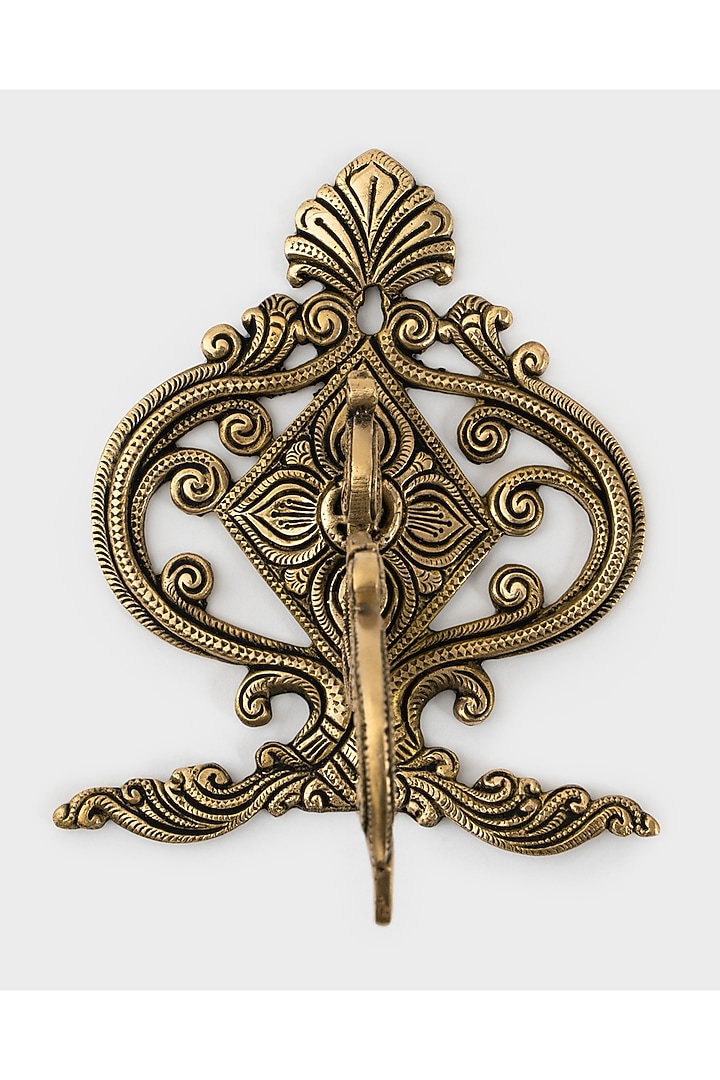 Golden Brass Fleur Wall Hook by DecorTwist at Pernia's Pop Up Shop