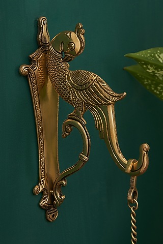 Golden Brass Wall Hook by DecorTwist