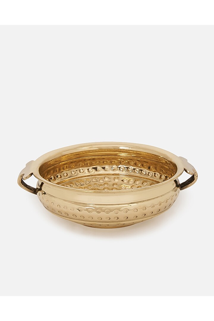Golden Brass Hammered Urli Bowl by DecorTwist at Pernia's Pop Up Shop