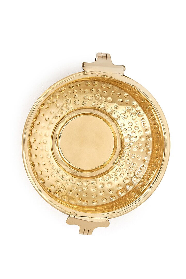Golden Brass Hammered Urli Bowl by DecorTwist at Pernia's Pop Up Shop