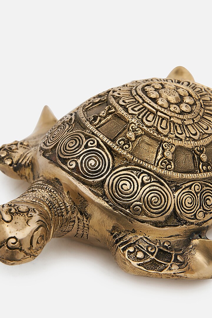 Gold Brass Tortoise Showpiece by DecorTwist at Pernia's Pop Up Shop