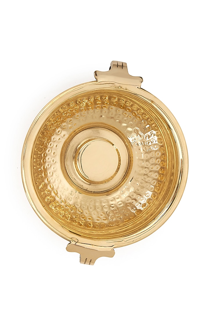 Golden Brass Hammered Urli Bowl by DecorTwist at Pernia's Pop Up Shop