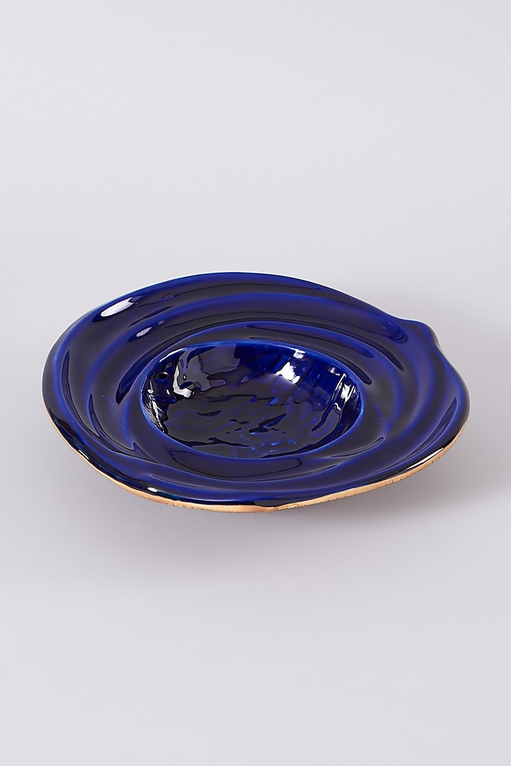 Blue Ceramic Platter by Dune Homes