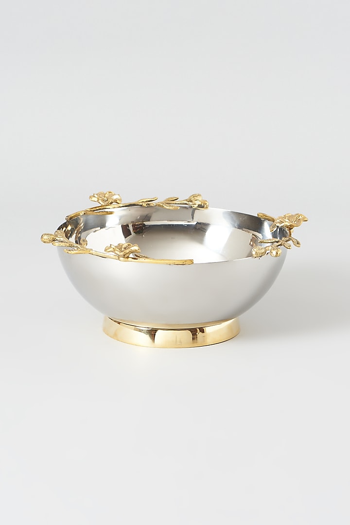 Silver & Gold Stainless Steel Serving Bowl by Dune Homes