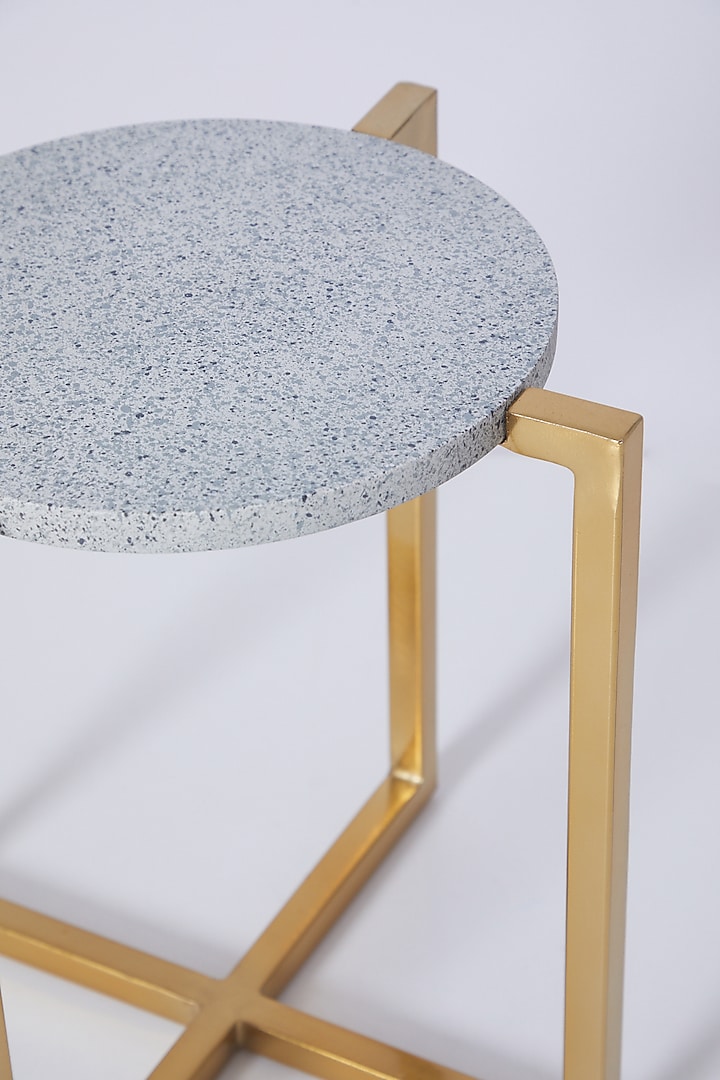 Grey & Gold End Table by Dune Homes at Pernia's Pop Up Shop