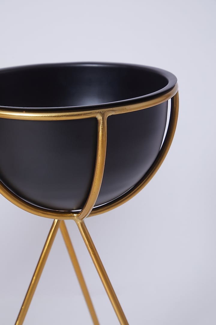 Black & Gold Tripod Planter by Dune Homes at Pernia's Pop Up Shop