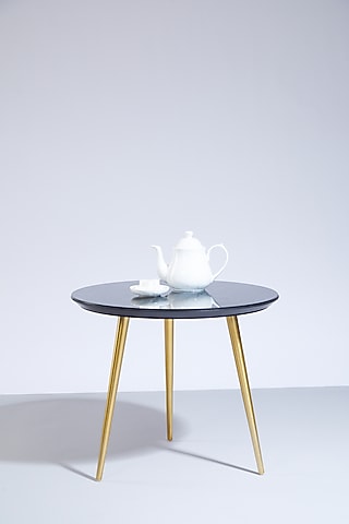 Black & Gold Textured Table by Dune Homes