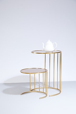 Brown & Gold Accent Tables (Set of 2) by Dune Homes