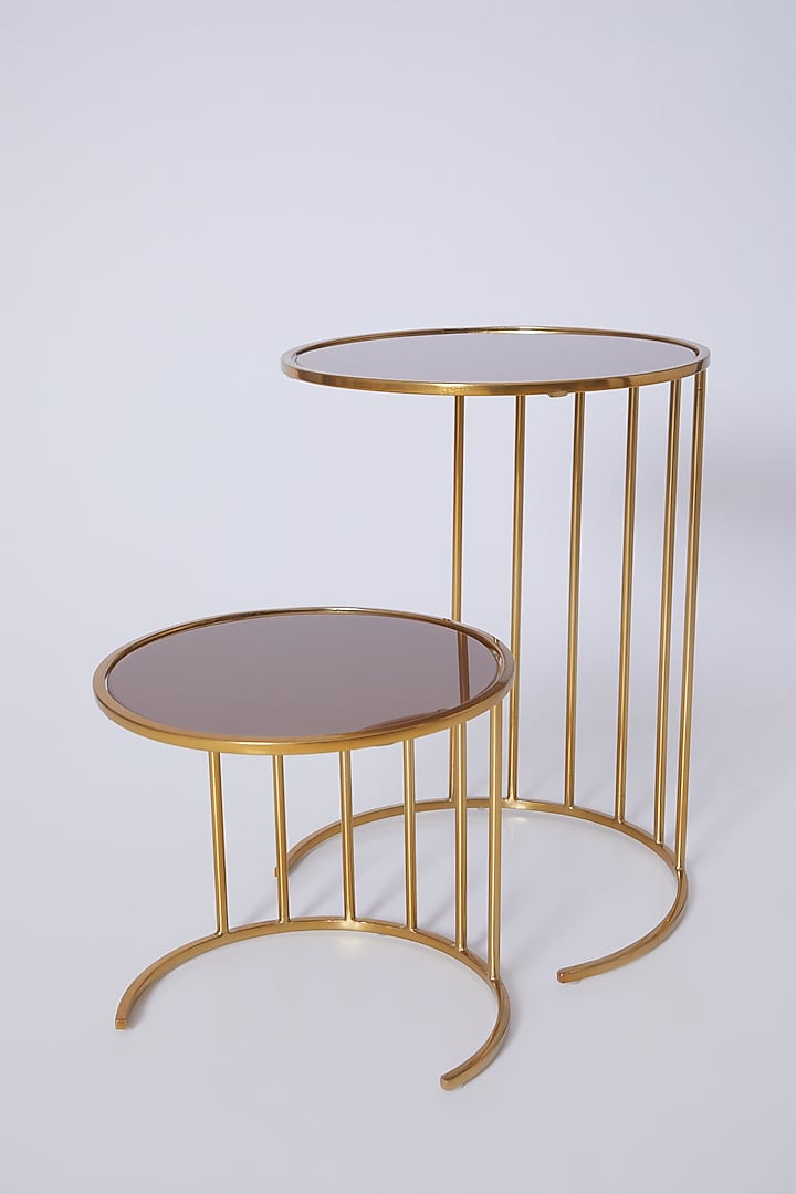 Brown & Gold Accent Tables (Set of 2) by Dune Homes at Pernia's Pop Up Shop