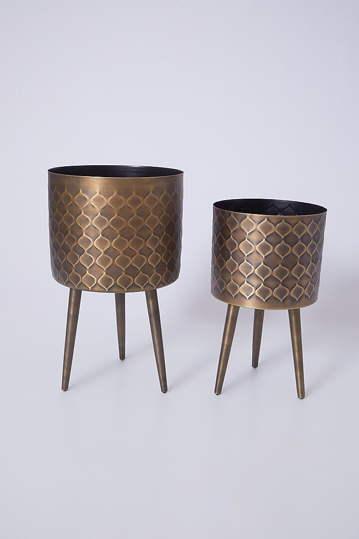 Bronze Planters (Set of 2) by Dune Homes at Pernia's Pop Up Shop
