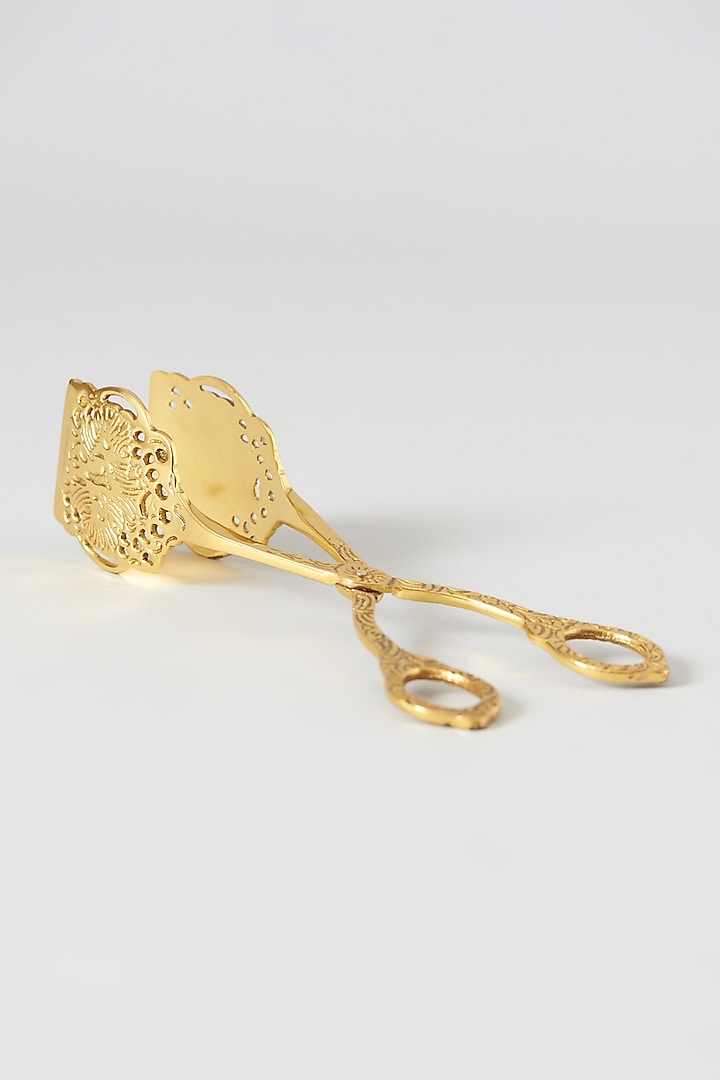 Gold Brass Pastry Tong by Dune Homes