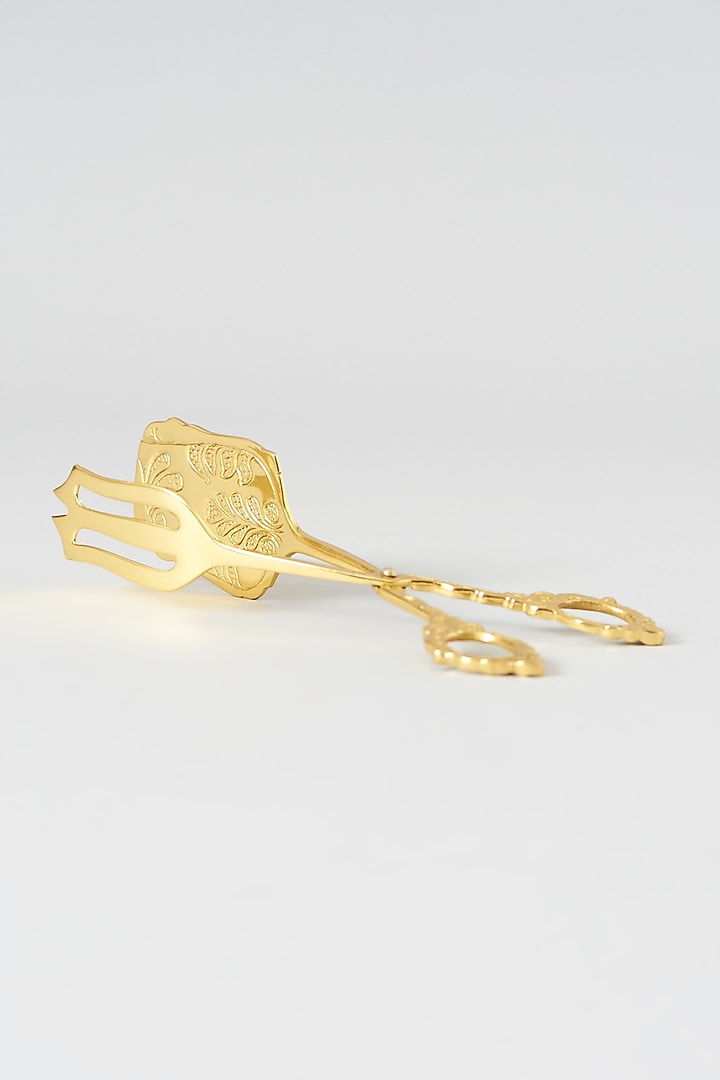 Gold Brass Pastry Tong by Dune Homes