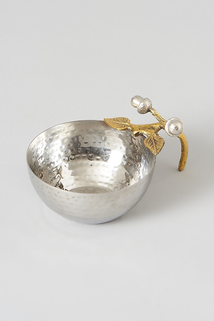 Silver & Gold Stainless Steel Snack Bowl by Dune Homes