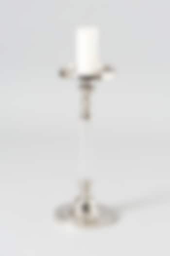 Silver Glass Candle Stand by Dune Homes