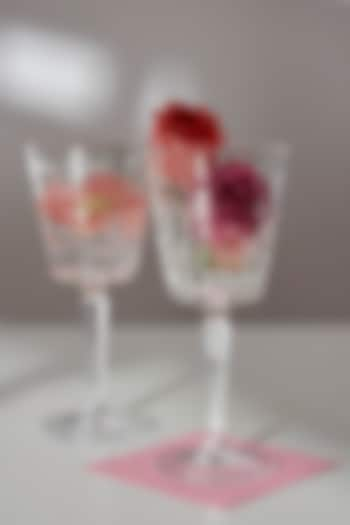 Clear Goblet Glasses (Set of 2) by Dune Homes at Pernia's Pop Up Shop