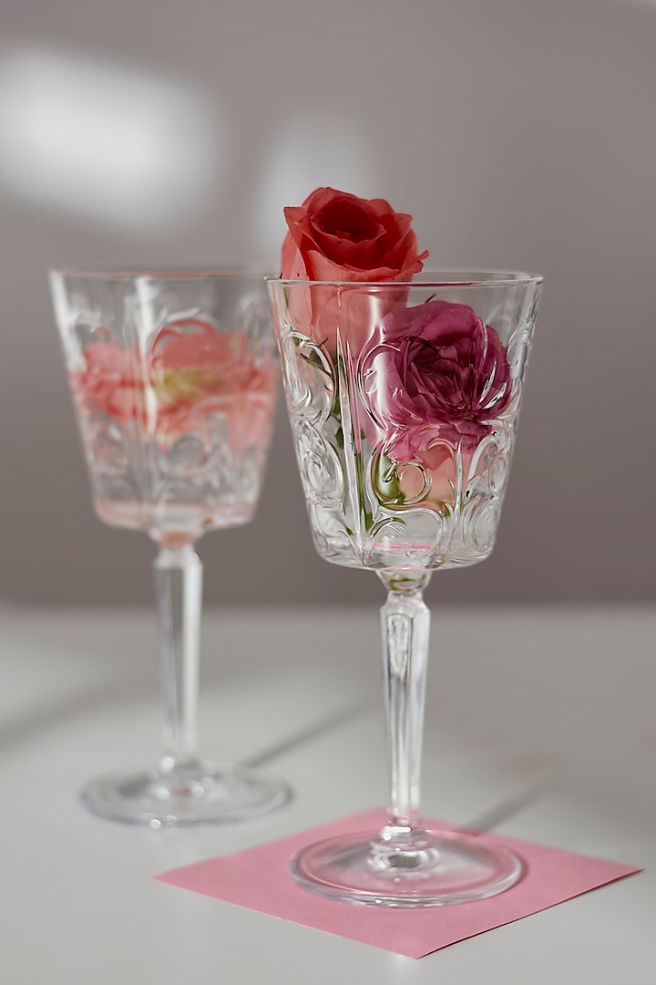 Clear Goblet Glasses (Set of 2) by Dune Homes