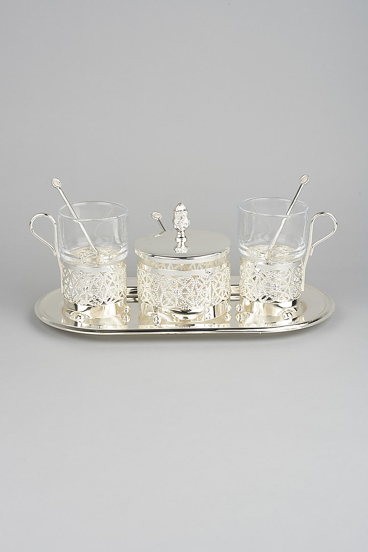 German Silver Tray Set  by Dune Homes at Pernia's Pop Up Shop