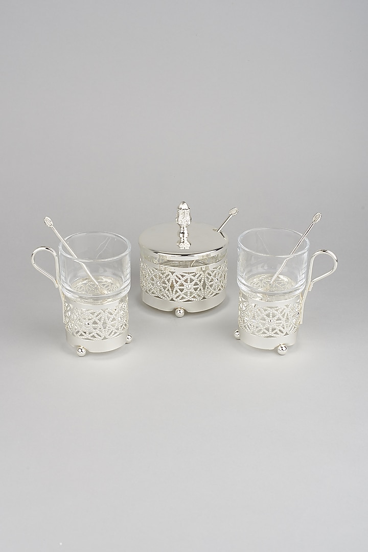 German Silver Tray Set by Dune Homes at Pernia's Pop Up Shop