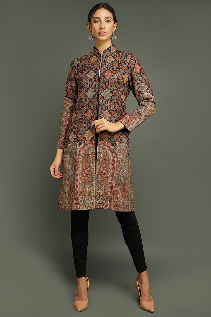 Brown Pashmina & Wool Vintage Coat by Dusala