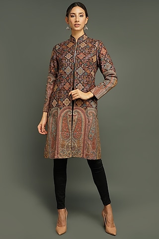 Asymmetrical brown warm wool coat with belt 2204# Asymmetrical brown warm wool coat with belt 2204#
