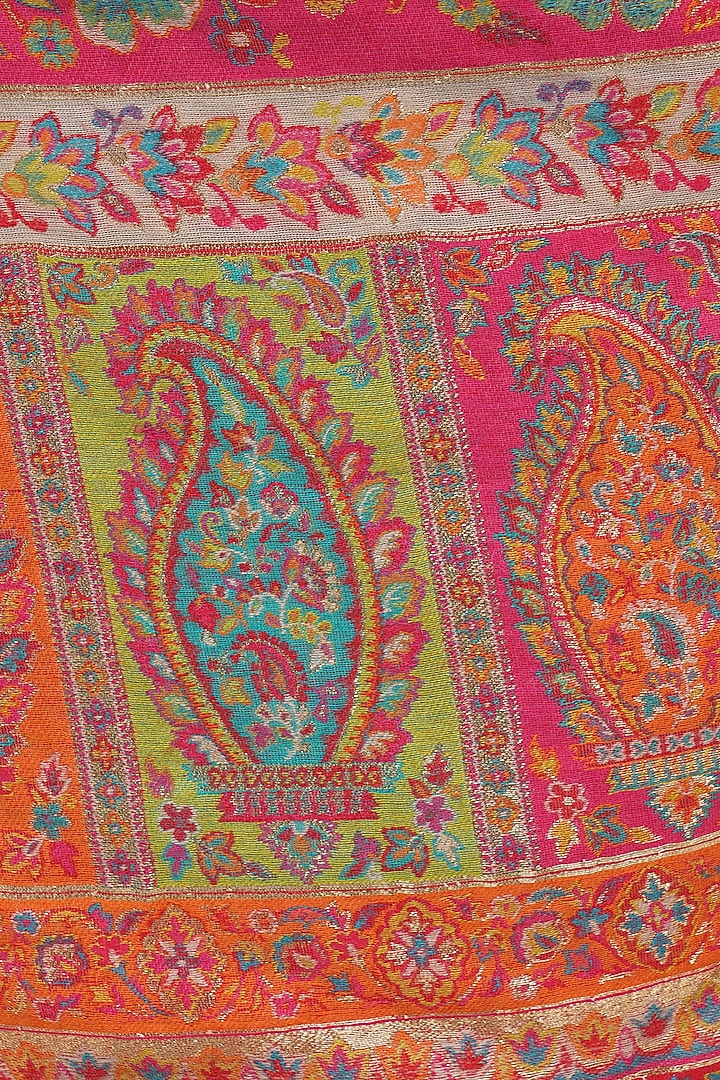 Peach Pashmina Silk Party Wear Saree by DUSALA  ACCESSORIES at Pernia's Pop Up Shop