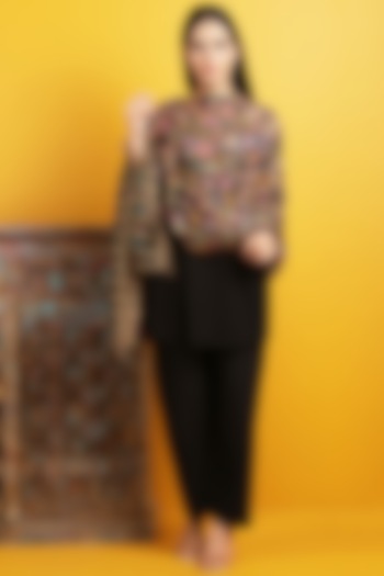 Brown Pashmina Handwoven Shawl by DUSALA  ACCESSORIES at Pernia's Pop Up Shop