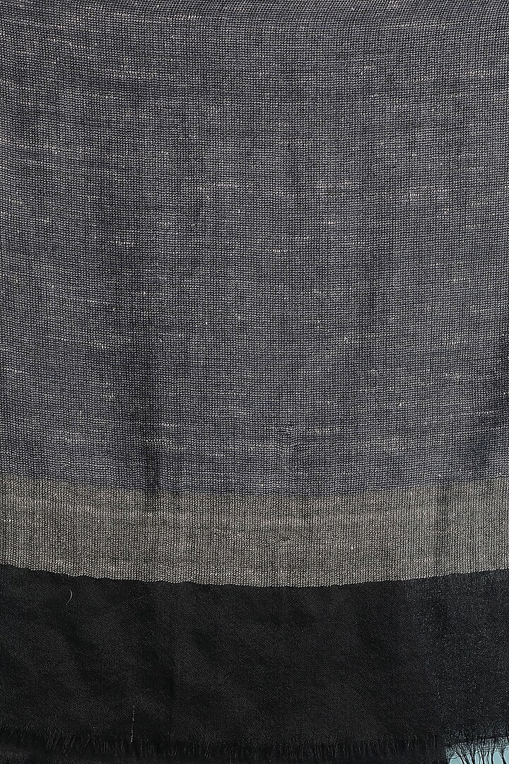 Charcoal Grey Cashmere Fine Wool Stole by Dusala Men at Pernia's Pop Up Shop
