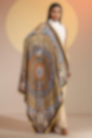 Multi-Colored Mulberry Silk Square Scarf by DUSALA  ACCESSORIES at Pernia's Pop Up Shop