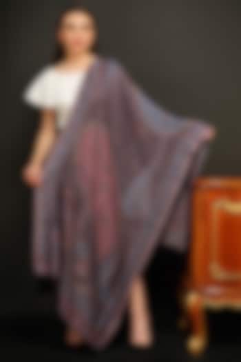 Purple Handwoven Stole by DUSALA  ACCESSORIES at Pernia's Pop Up Shop