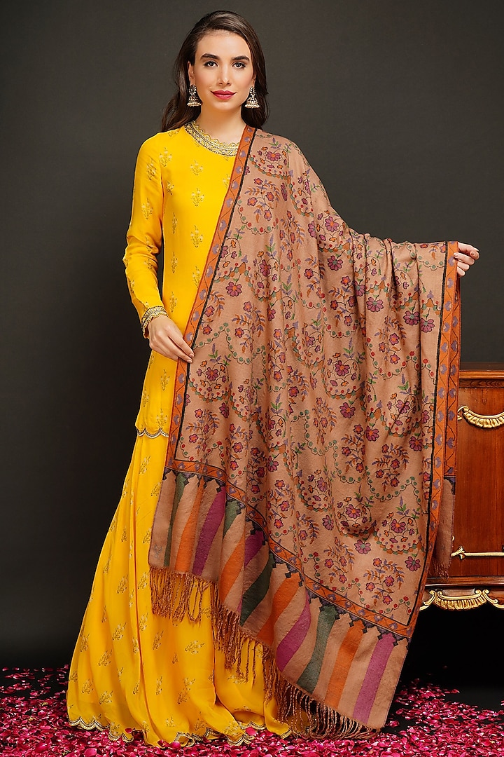 Multi-Colored Handmade Pashmina Shawl by Dusala