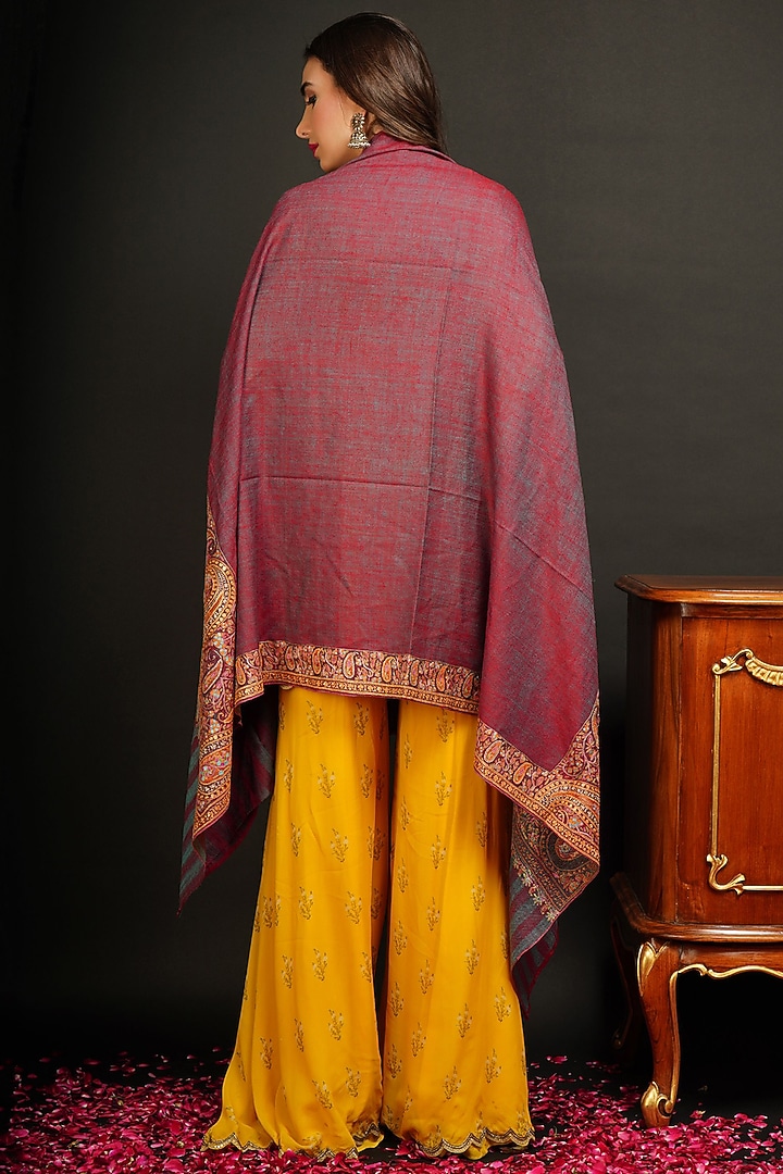 Pink Handwoven Shawl by DUSALA ACCESSORIES at Pernia's Pop Up Shop