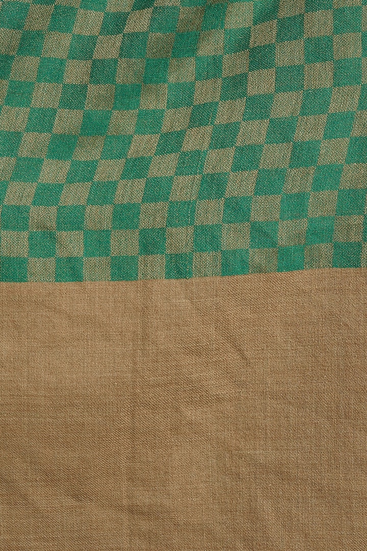 Green Cashmere Fine Wool Stole by Dusala Men at Pernia's Pop Up Shop