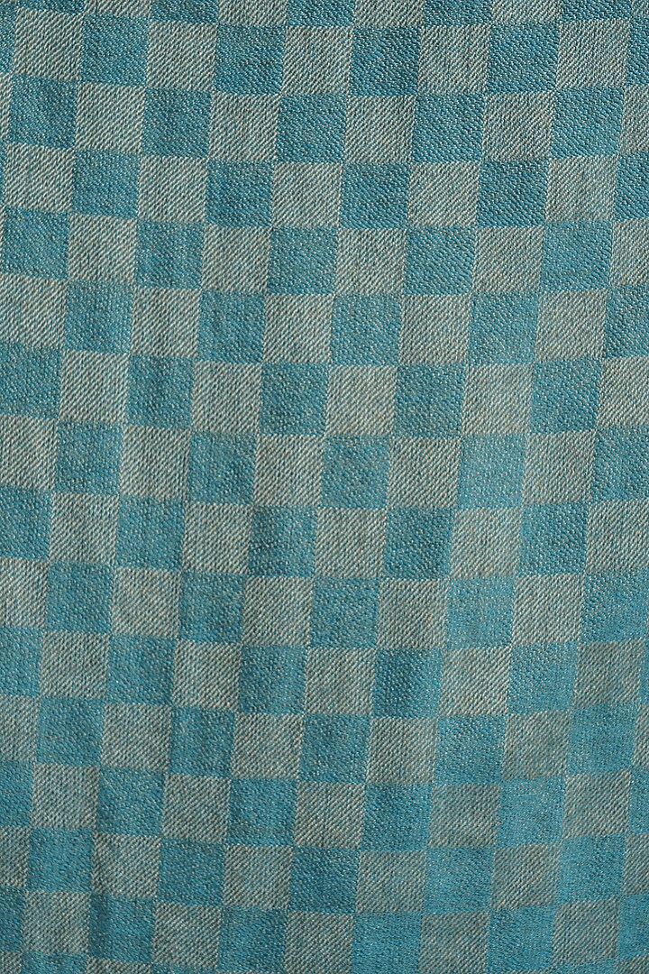 Blue Checkered Stole by Dusala Men at Pernia's Pop Up Shop