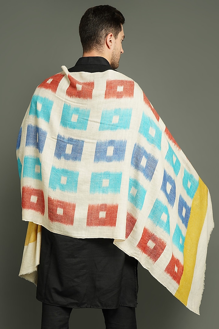 Multi-Colored Handwoven Stole by Dusala Men at Pernia's Pop Up Shop