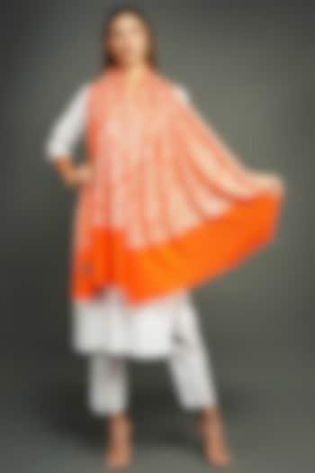 Orange Pashmina Shawl by DUSALA  ACCESSORIES at Pernia's Pop Up Shop