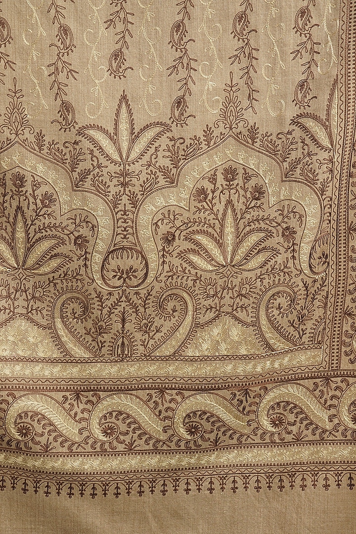 Beige Pashmina Stole by Dusala Men at Pernia's Pop Up Shop