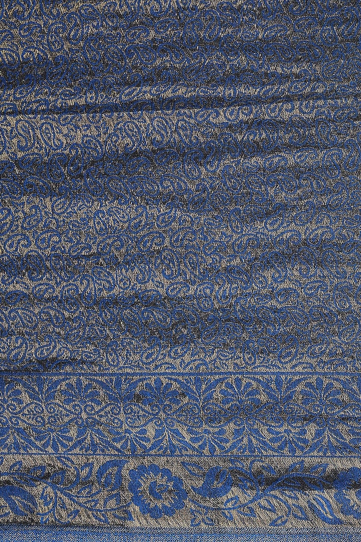 Blue Pashmina Blend Stole by Dusala Men at Pernia's Pop Up Shop
