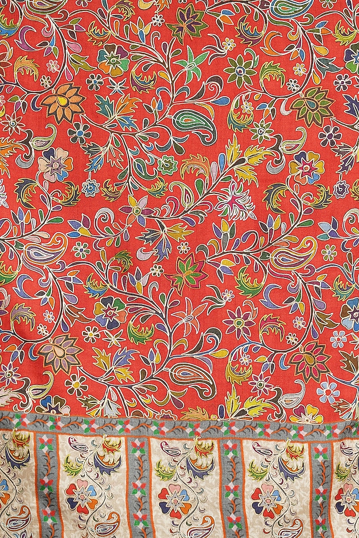 Red Pashmina Blend Stole by Dusala Men at Pernia's Pop Up Shop