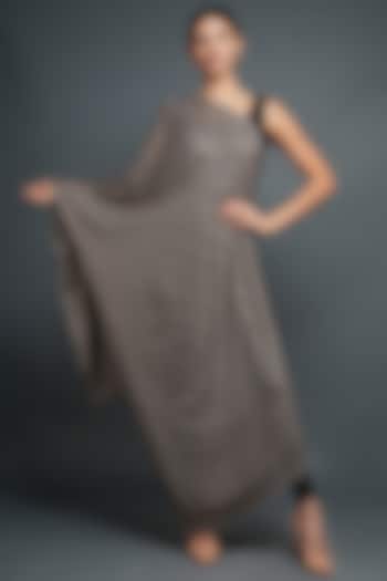 Grey Handmade Stole by DUSALA ACCESSORIES at Pernia's Pop Up Shop