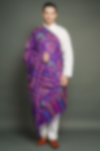 Purple Pashmina Handmade Shawl by Dusala Men at Pernia's Pop Up Shop