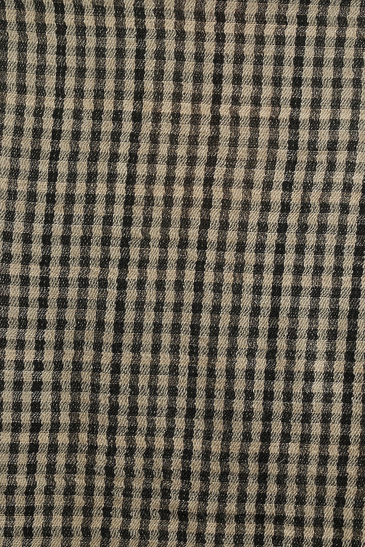 Black Cashmere Fine Wool Checkered Stole by DUSALA ACCESSORIES at Pernia's Pop Up Shop